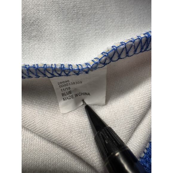 Dragonball Z Vegeta Armor Sweater Mens Large Full Zip Jacket Yellow Blue Fleece - Picture 5 of 5